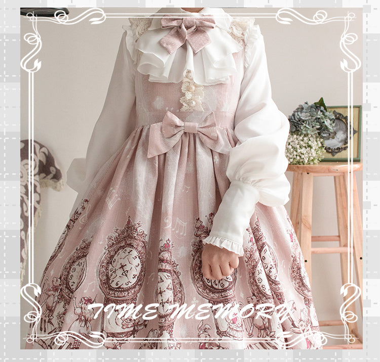 Time Memory - Elegant Lolita Slim Fit Mutton Sleeve Blouse