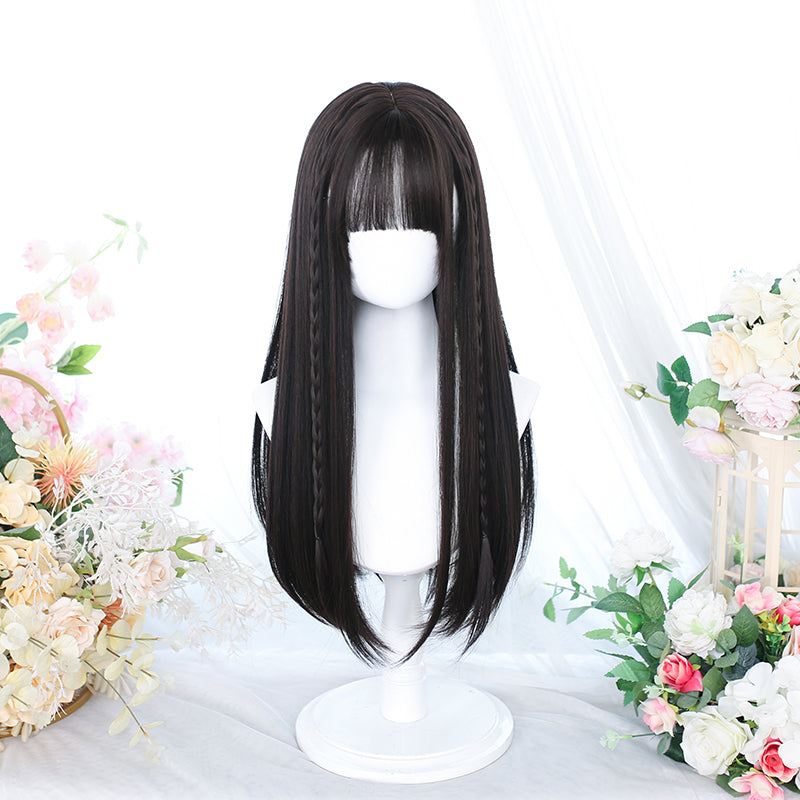 Dalao~Natural Lolita Wig Gentle Long Curly Hair 177 Black Brown  