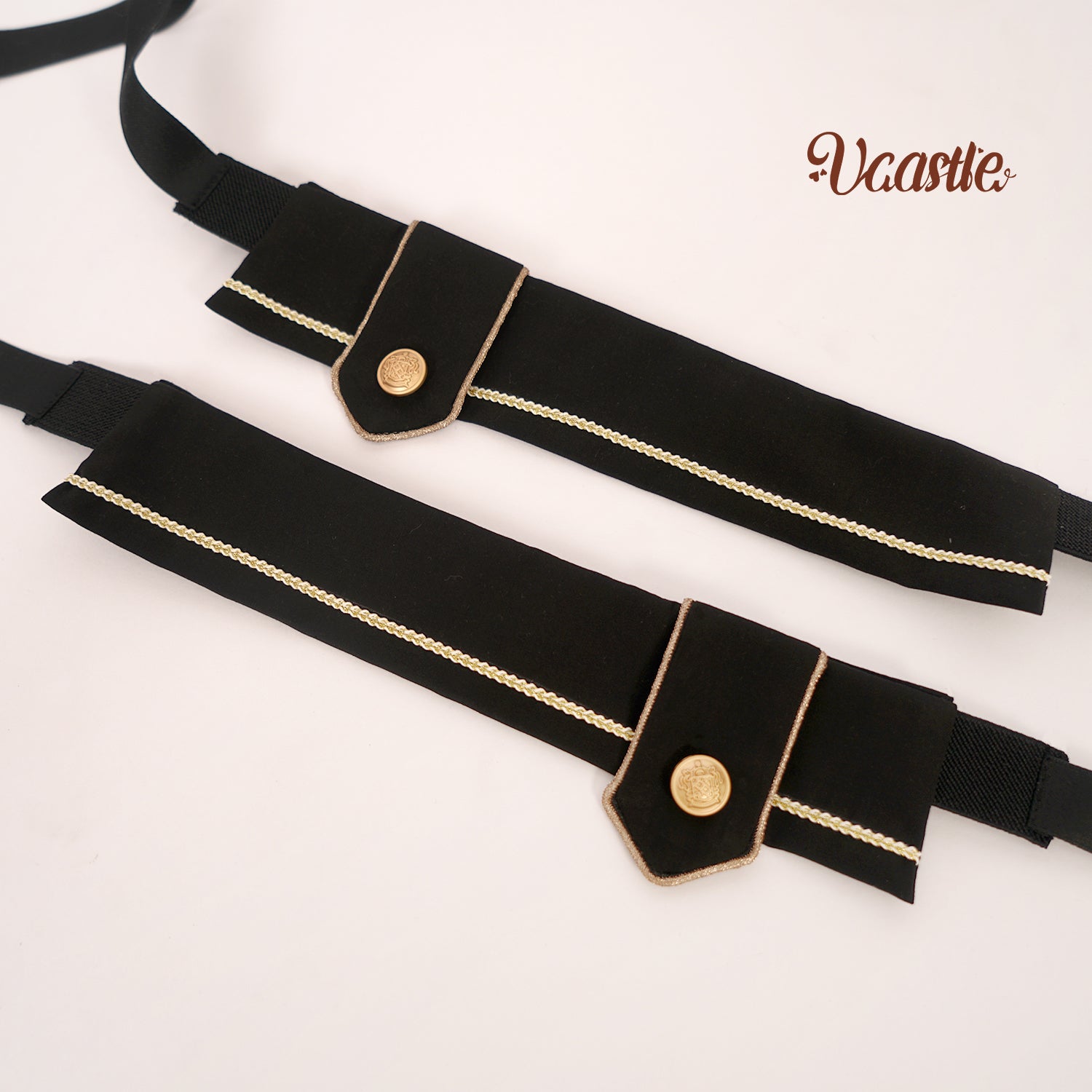 Vcastle~Mocha Chocolate~Kawaii Lolita Accessory Multicolors a pair of black sock rings 19784:306784