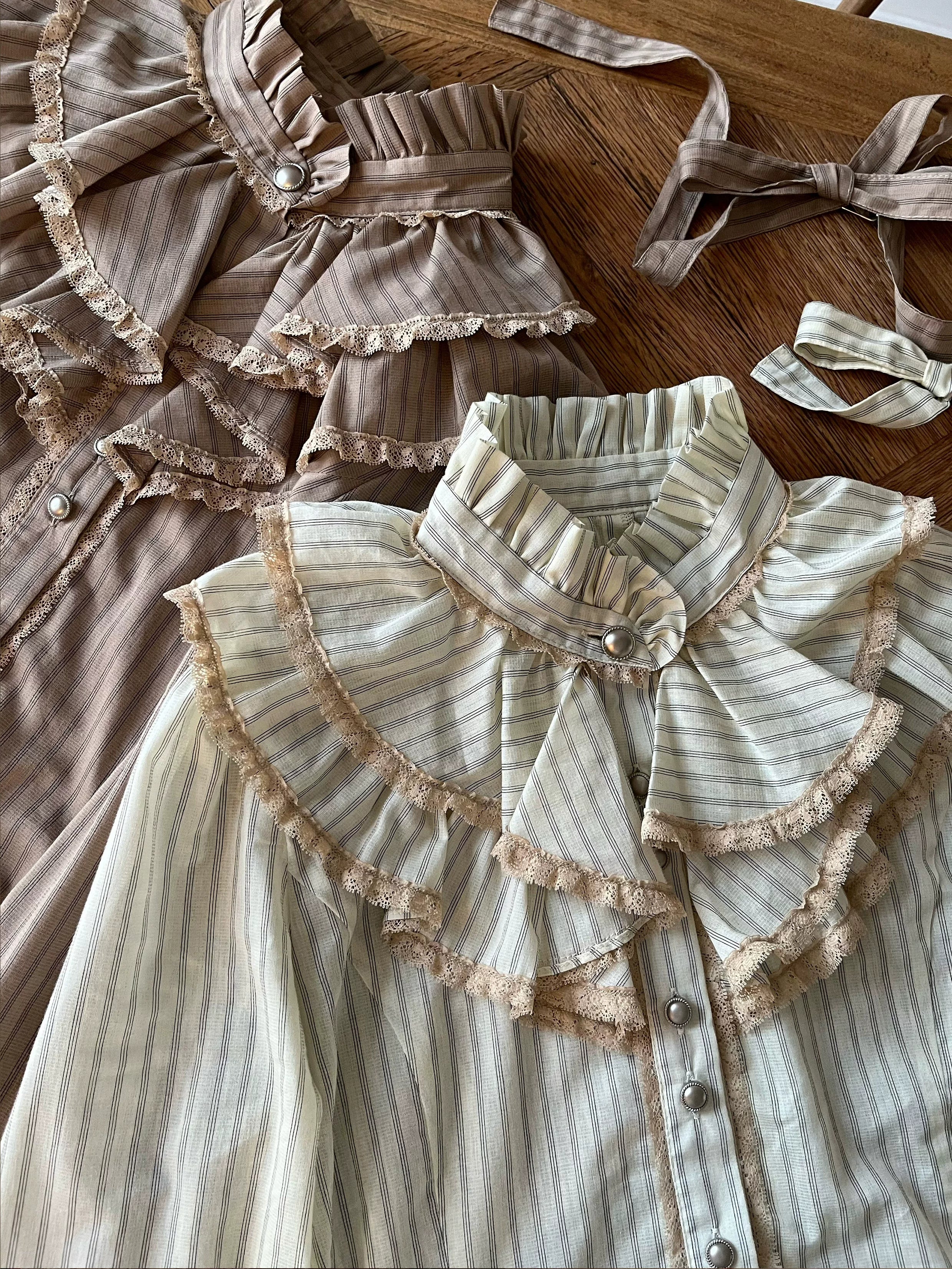Wild Lotus Collection - Cotton Old School Lolita Dress, Floral Print (L M S XL XS) 45395:850810