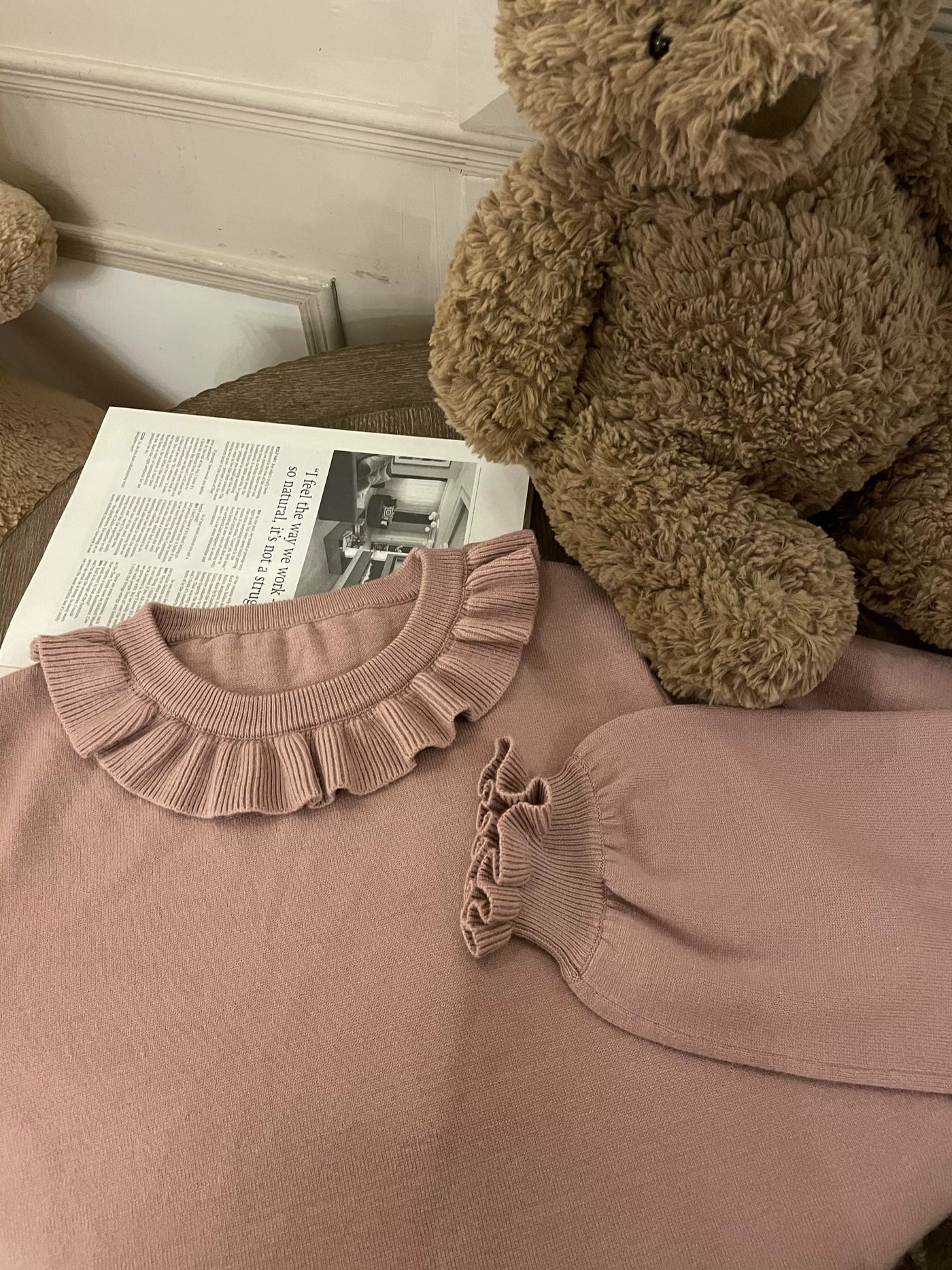 (BFM)HardCandy~Plus Size Lolita Long Sleeve Sweater Daily Lolita Knitwear XL pink 