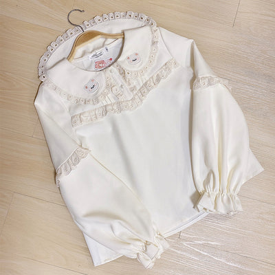 Cinderella - Goat Baa Bedtime Story - SheepPrint Kawaii Lolita JSK apricot blouse S
