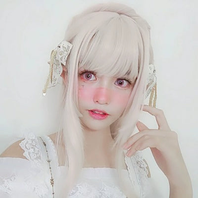 Ribbon Cake~Retro Lolita Star and Angel Print Hair Clip   