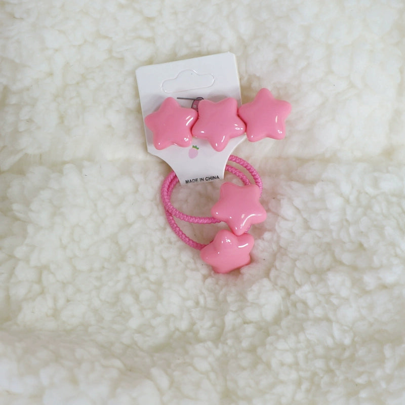 MaoJiang Handmade~Sweet Lolita Pentagram Hair Rope rose pink  