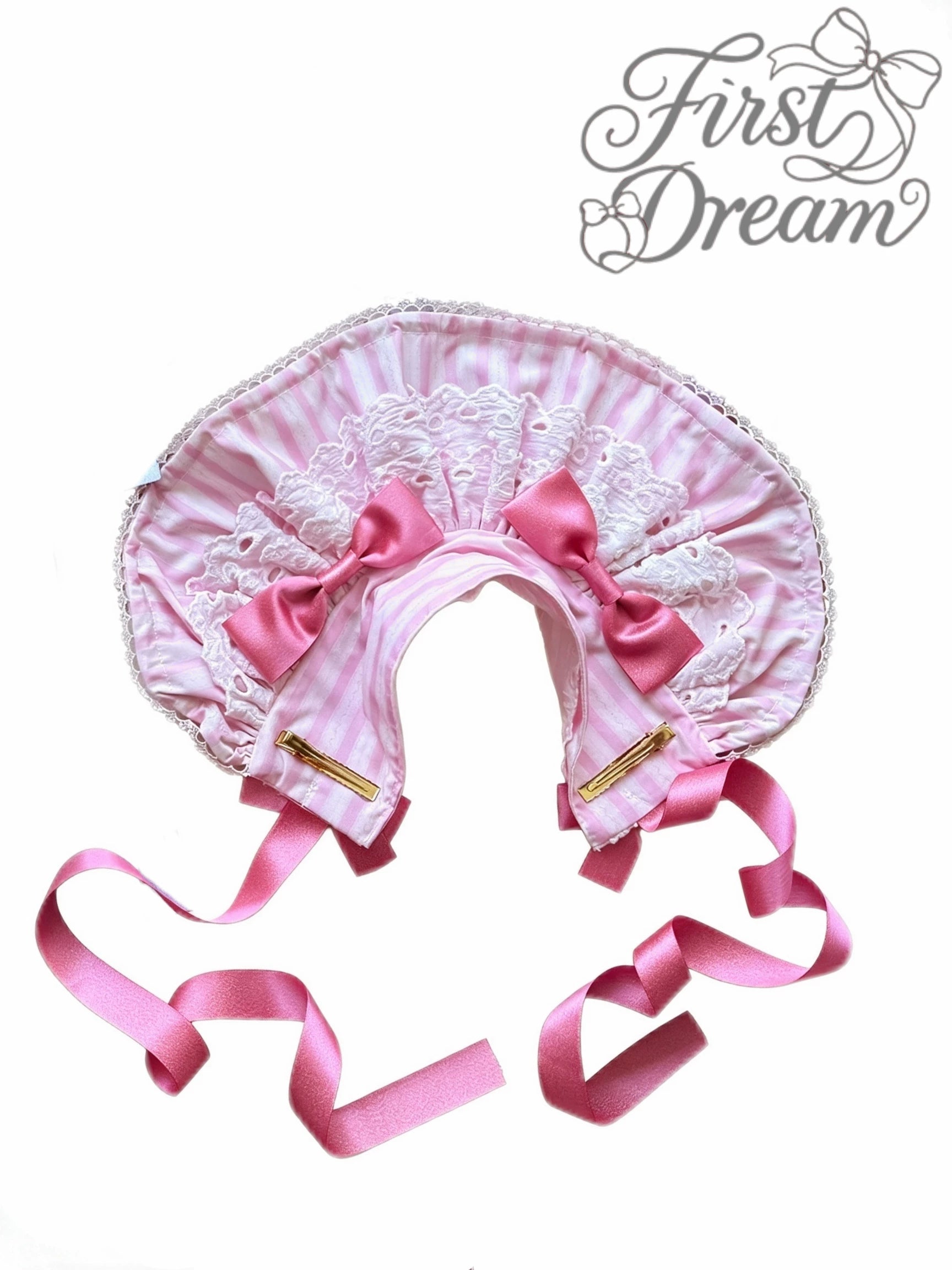 Eternal Girlhood - Six-Panel Old School Lolita Striped JSK & OP, Bow Accents (L M S XL) 45811:863020