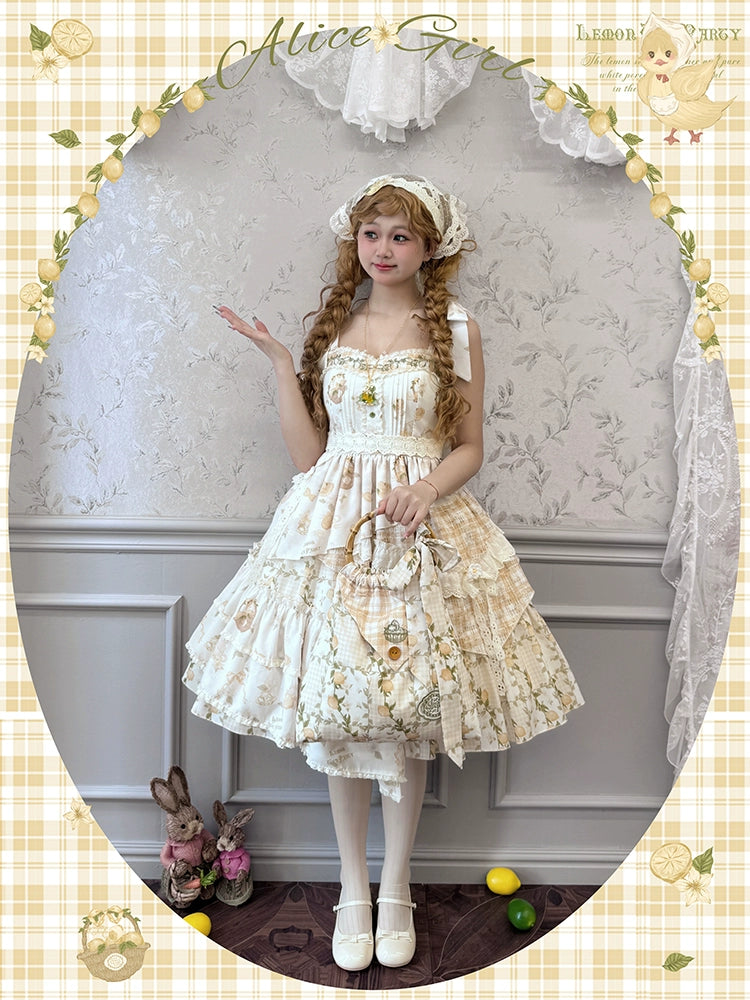 Alice Girl~Lemon Rabbit~Kawaii Lolita JSK Dress Doll-like Lolita Dress 37152:566390