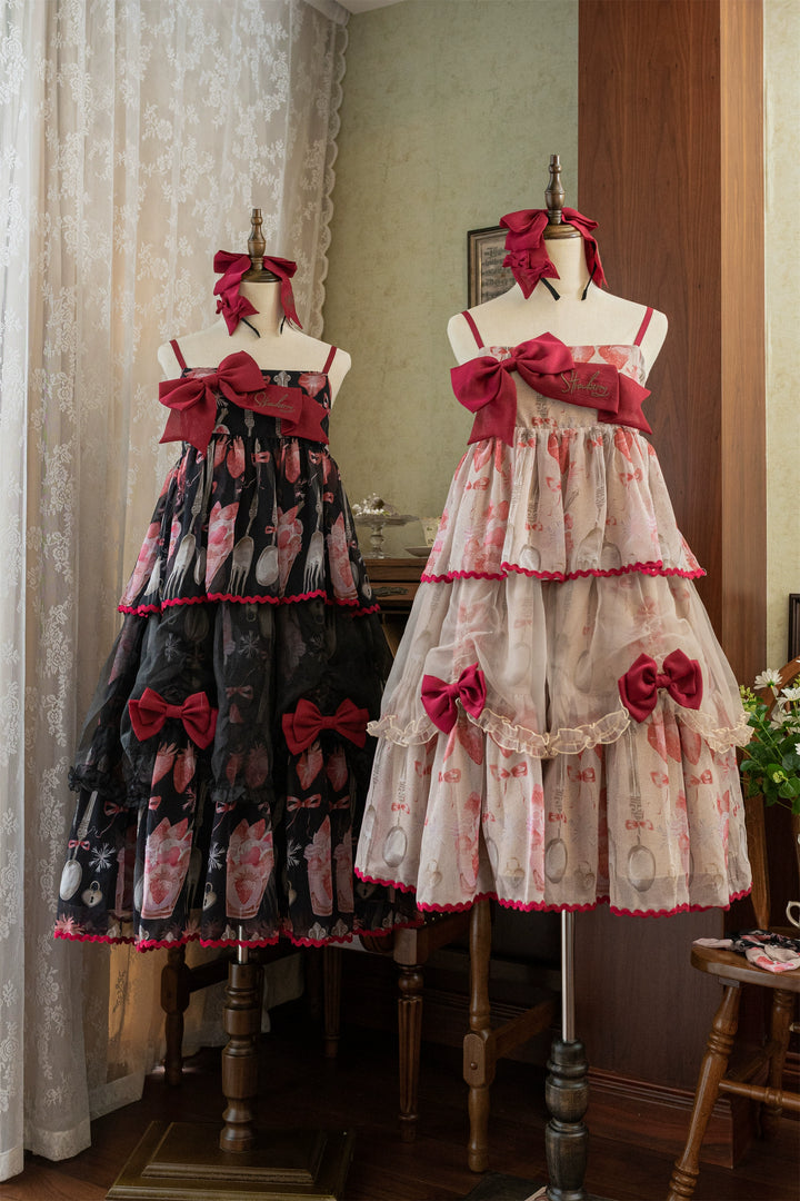 Babyblue~Strawberry Box~Sweet Lolita JSK With Strawberry Print 42972:760697