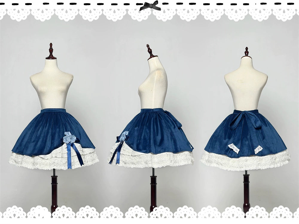 LeMiroir - Winter Solstice - Elegant Lolita Winter Short Coat & SK (2XL L M S XL) 44069:794194