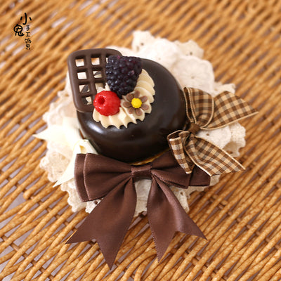 Xiaogui~Sweet Cake~Kawaii Lolita Hairpin Cake Flower Pill Headdress #11  