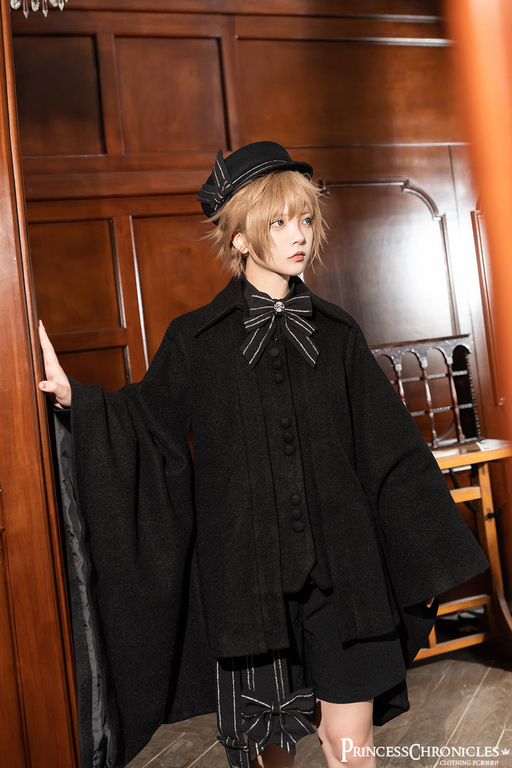 Princess Chronicles~ShenYao~Ouji Lolita Winter Black Long Coat 18974:278210