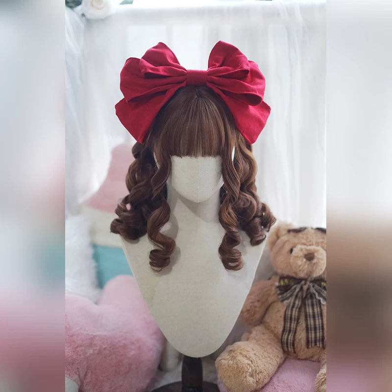 Doll-like Elegant Lolita Bangs Wig, Roman Curl