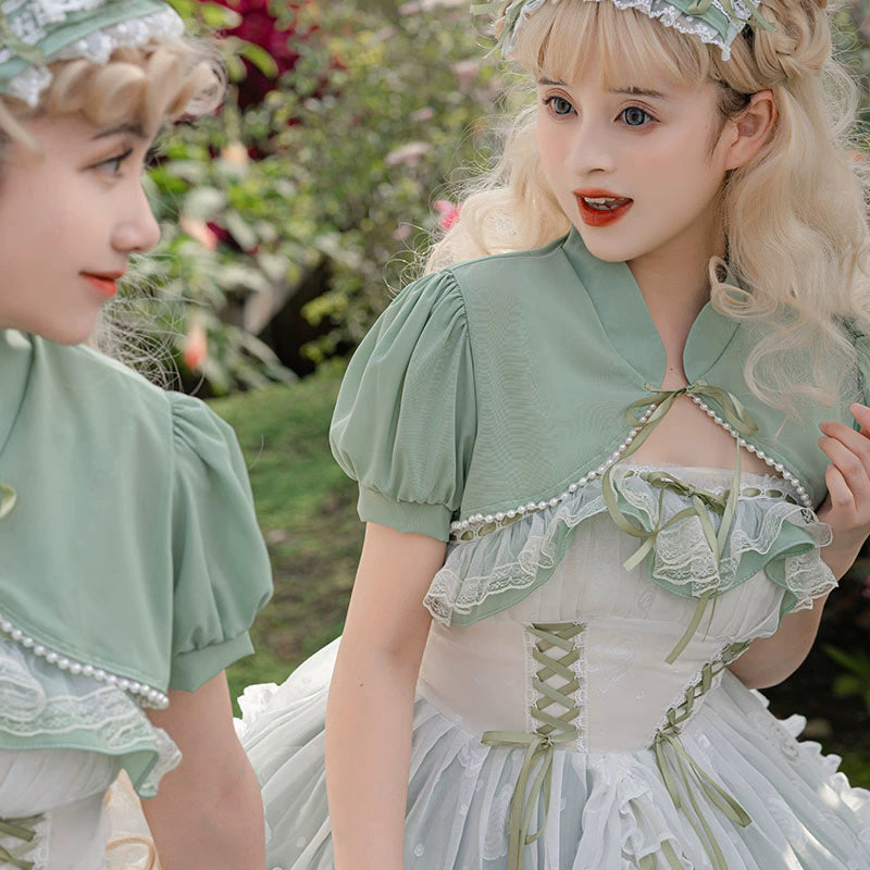 Wedding Lolita Dress Accessories Bolero Necklace Cuffs Side