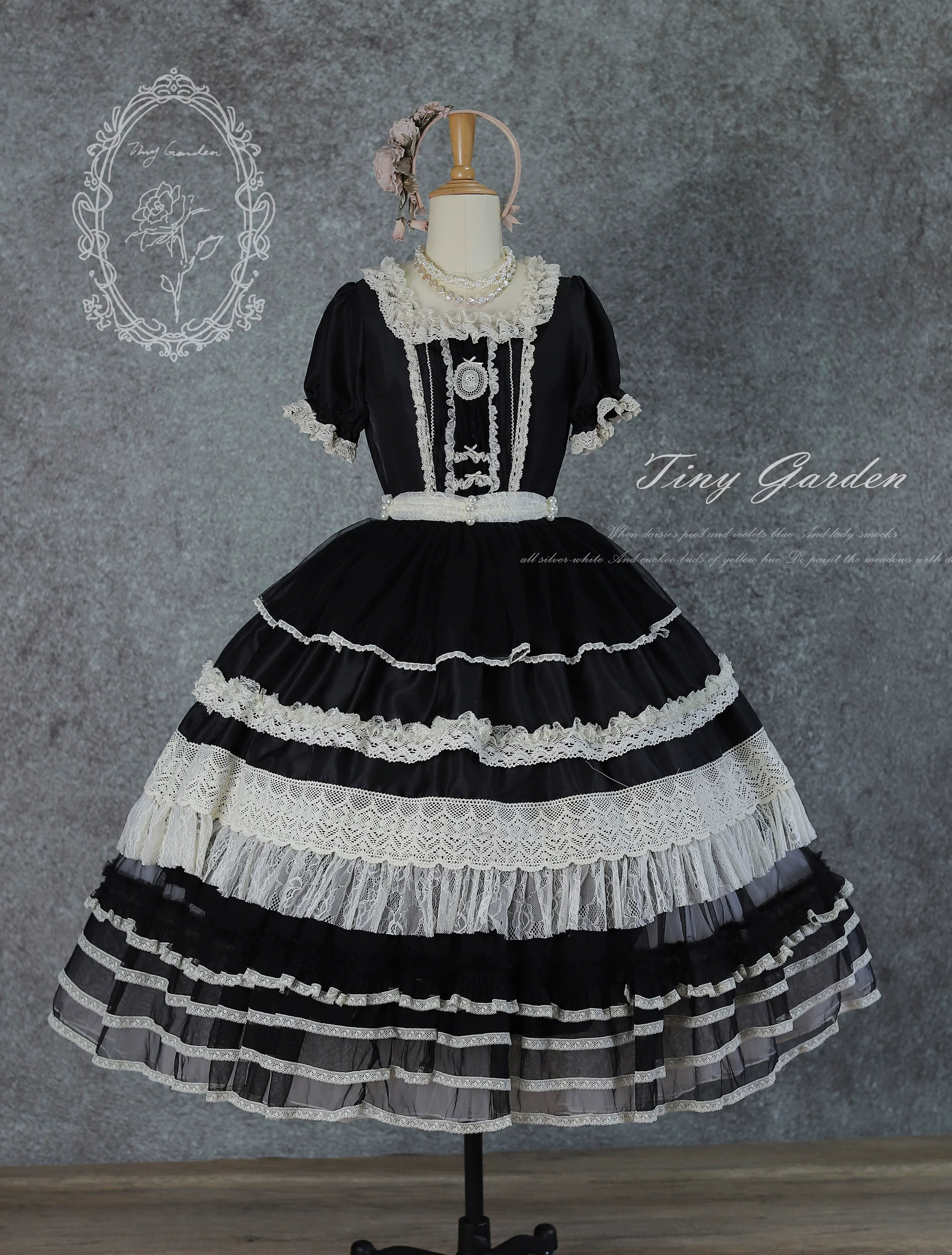 Jardin Garden - Classic Lolita Tulle Underskirt, Tiered Ruffles 45926:868479