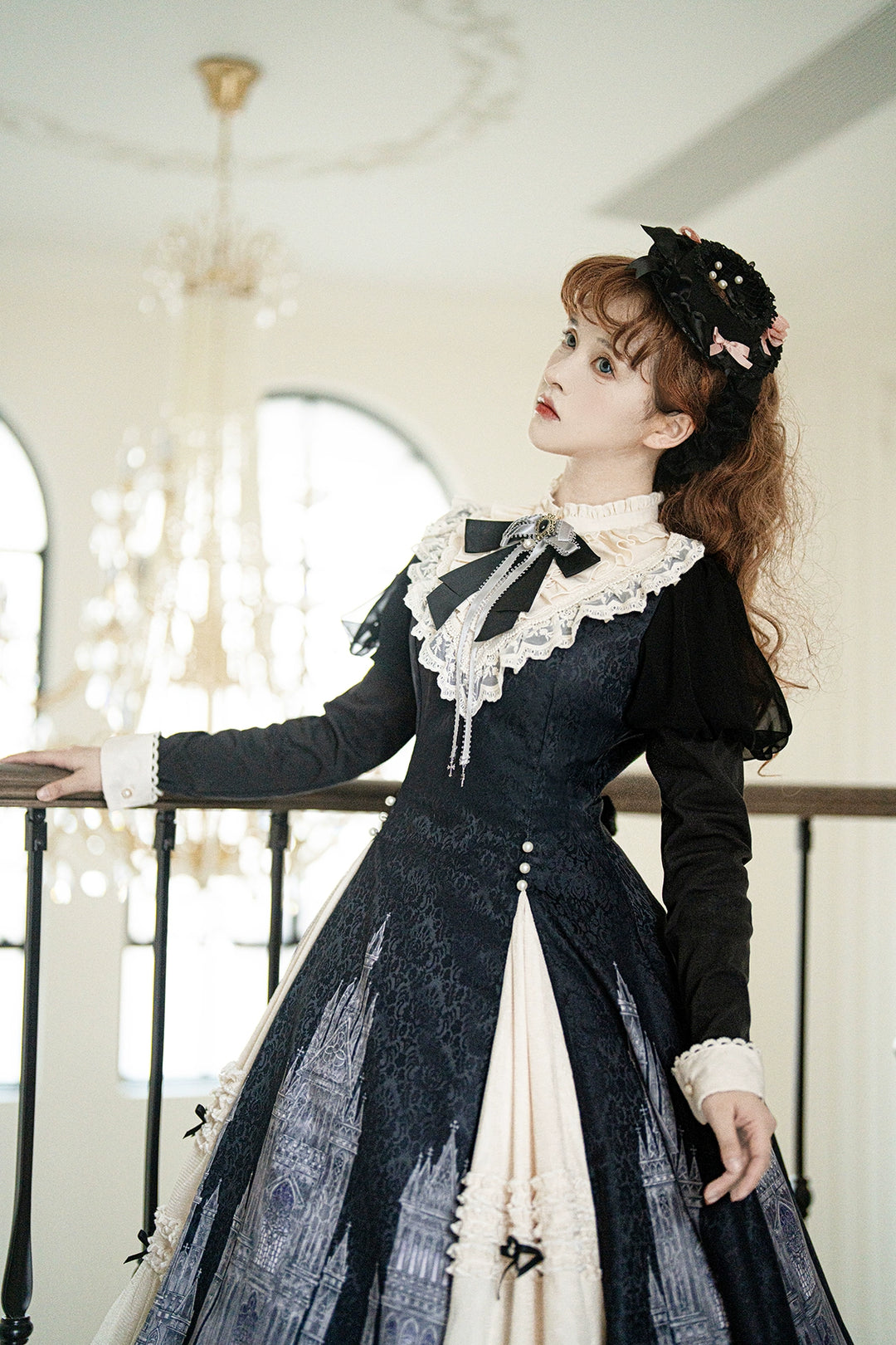 Letters from Unknown Star~Church Bell~Elegant Lolita OP Dress Long Sleeve Spring Autumn   