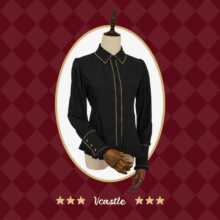 Vcastle~Circus~IP Collab Sweet Lolita Suit and Shirt S size black blouse