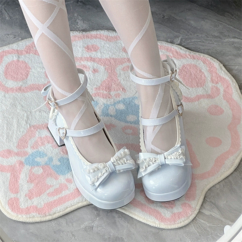 Jiangjiang Biscuit~Elegant Lolita High Heel Shoes Round Toe Low Cut