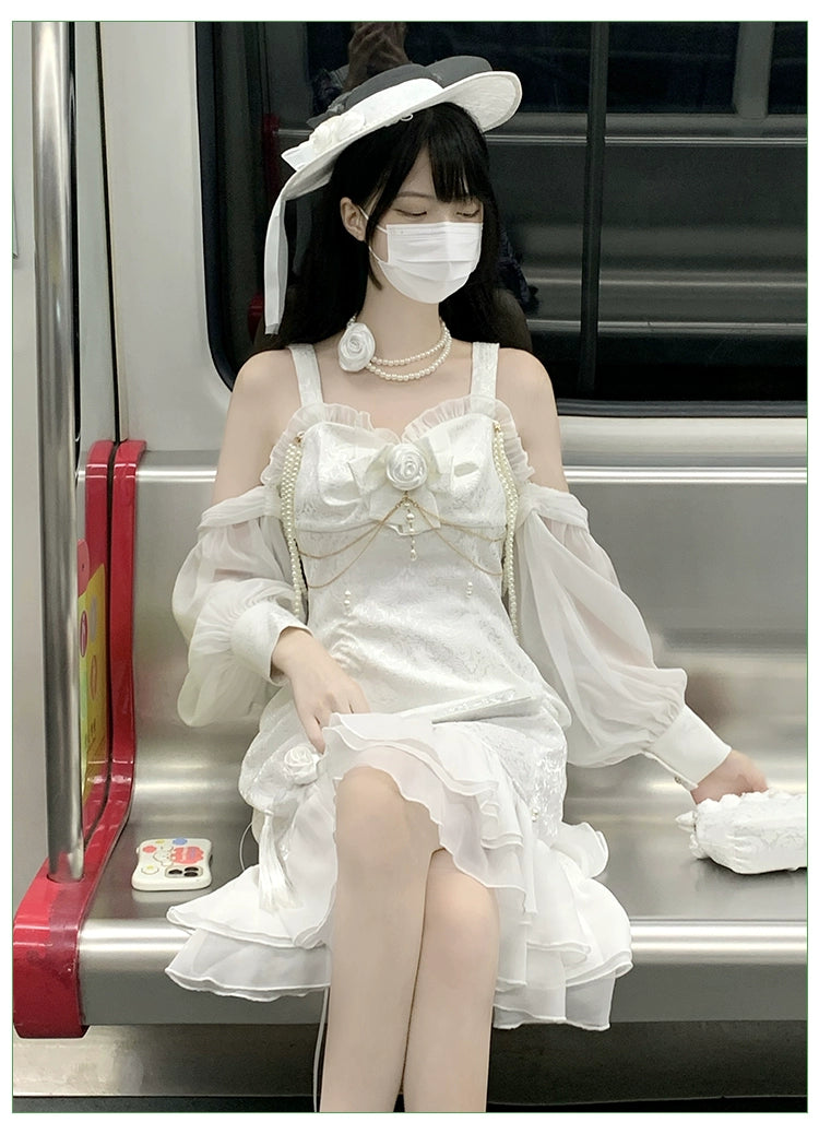 (BFM)Melonshow~Chinese Style Lolita Dress~Camellia 2.0 Cheongsam Mermaid JSK 31826:371588