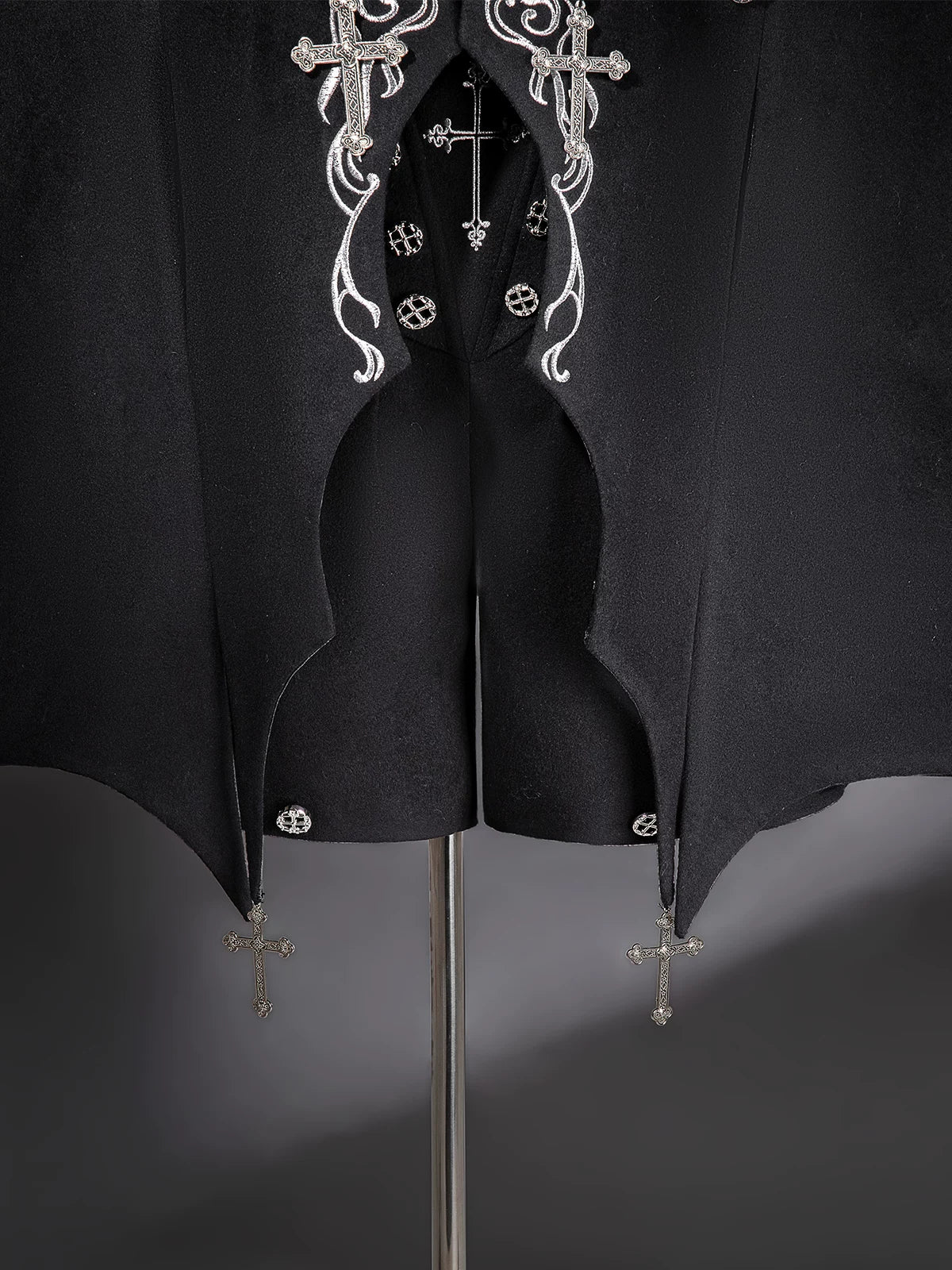 Nightfall - Ouji Lolita Outfit, Bat Wing Shaped Cape 44548:812706