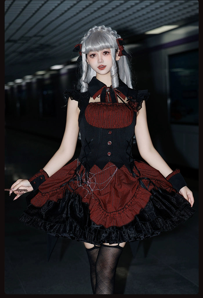 Alice Girl~Lolita Potion~Gothic Lolita JSK Halloween Sleeveless Lolita Dress   