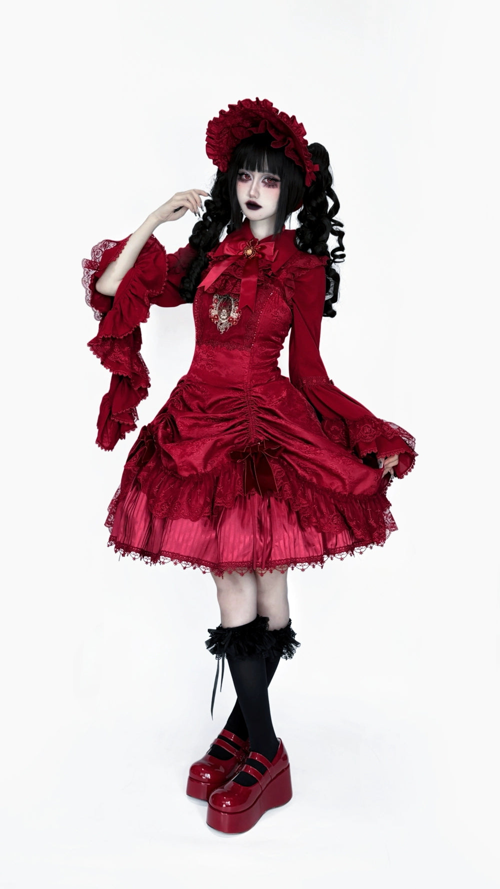 Moon River - Moonlit Spider - Gothic Lolita SK & JSK Dress Outfit Set 44232:799721