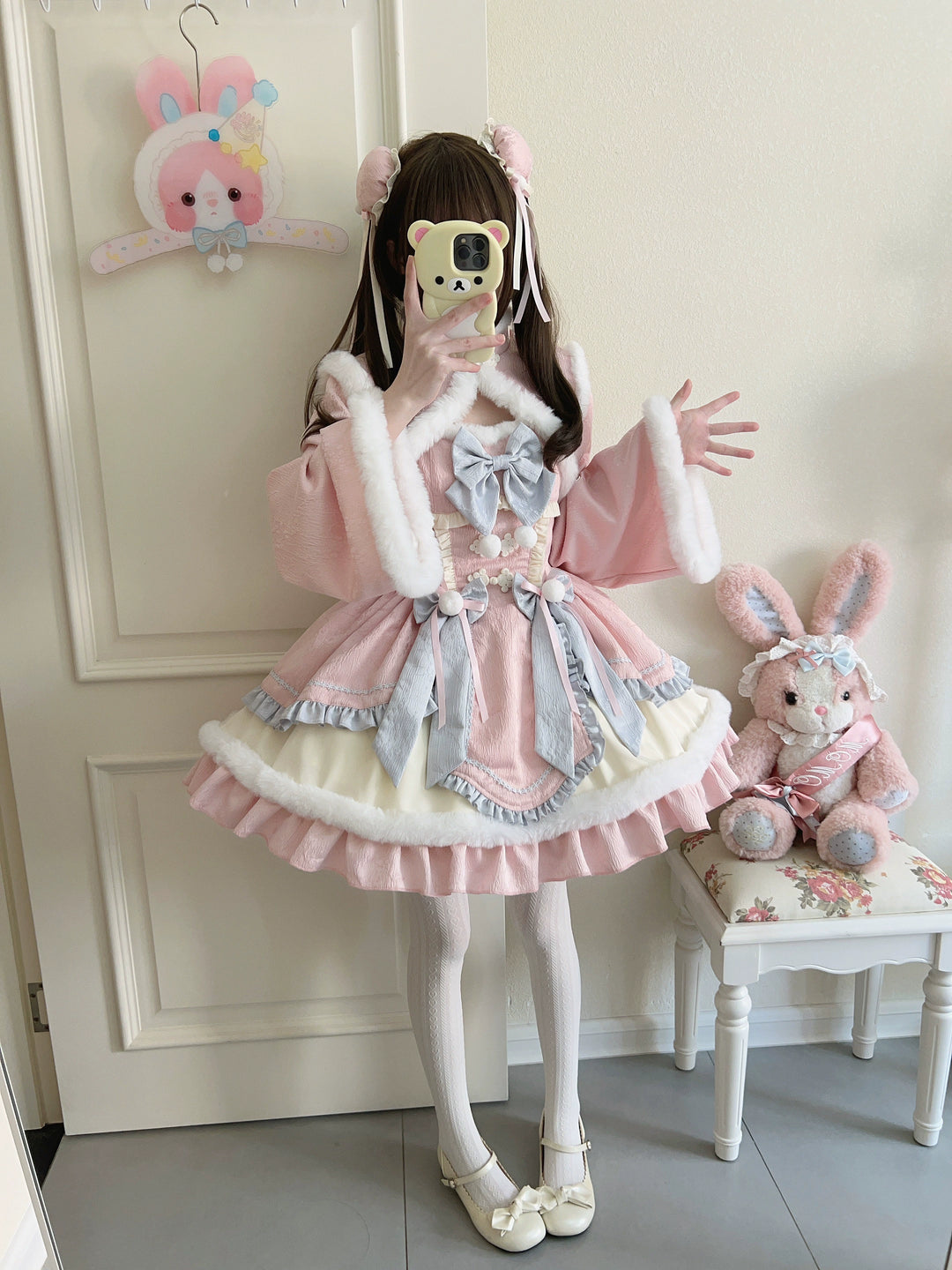 Sugar Girl~Taomian Meiyi~Winter Qi Lolita JSK Suit New Year Lolita Dress