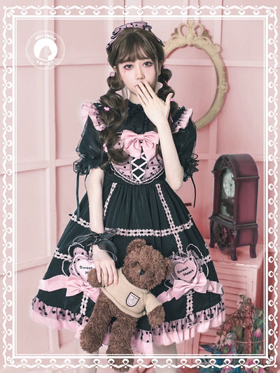 Half Sweet Lolita~Sweet Lolita Sleeveless Satin Dress   