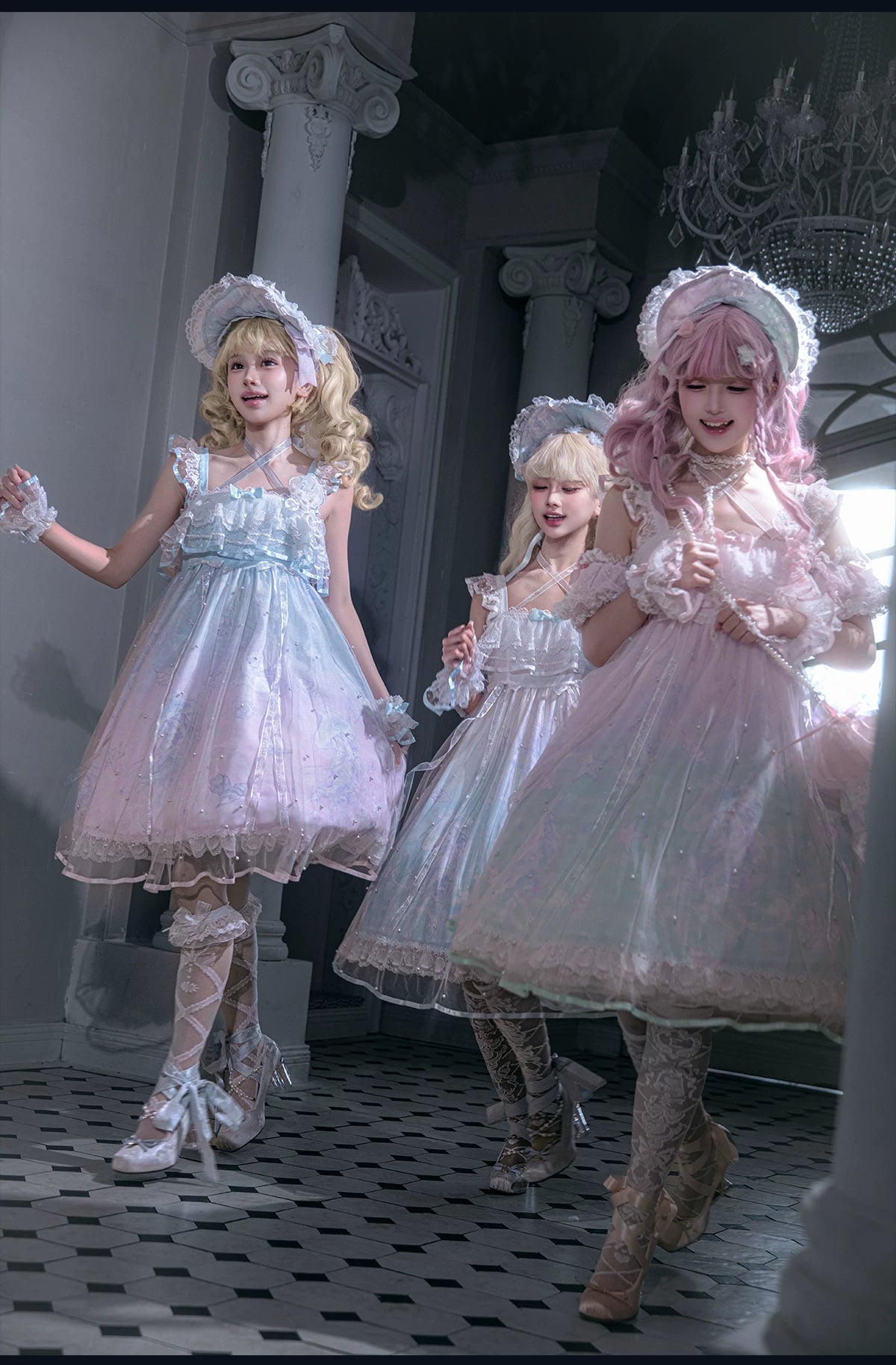 Windchime Jellyfish - Dreamy Sweet Lolita Headdress & Jellyfish Embroidered Brooch 45779:862088