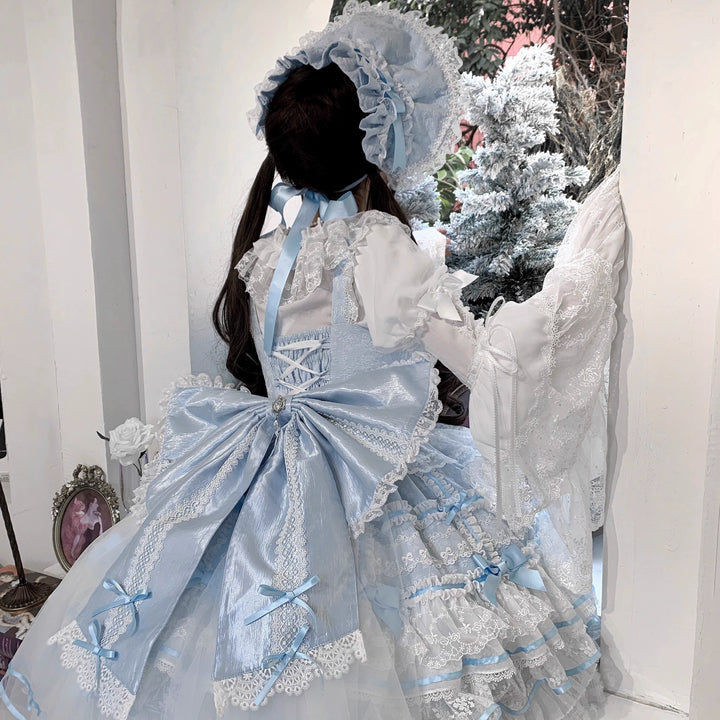 Flower Banquet~Wishing Star~Sweet Wedding Lolita JSK Bridal Lolita Dress