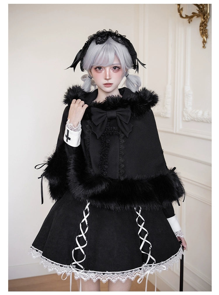 With PUJI - Rose Doll - Gothic Lolita Short OP, Mermaid Dress 44301:803455