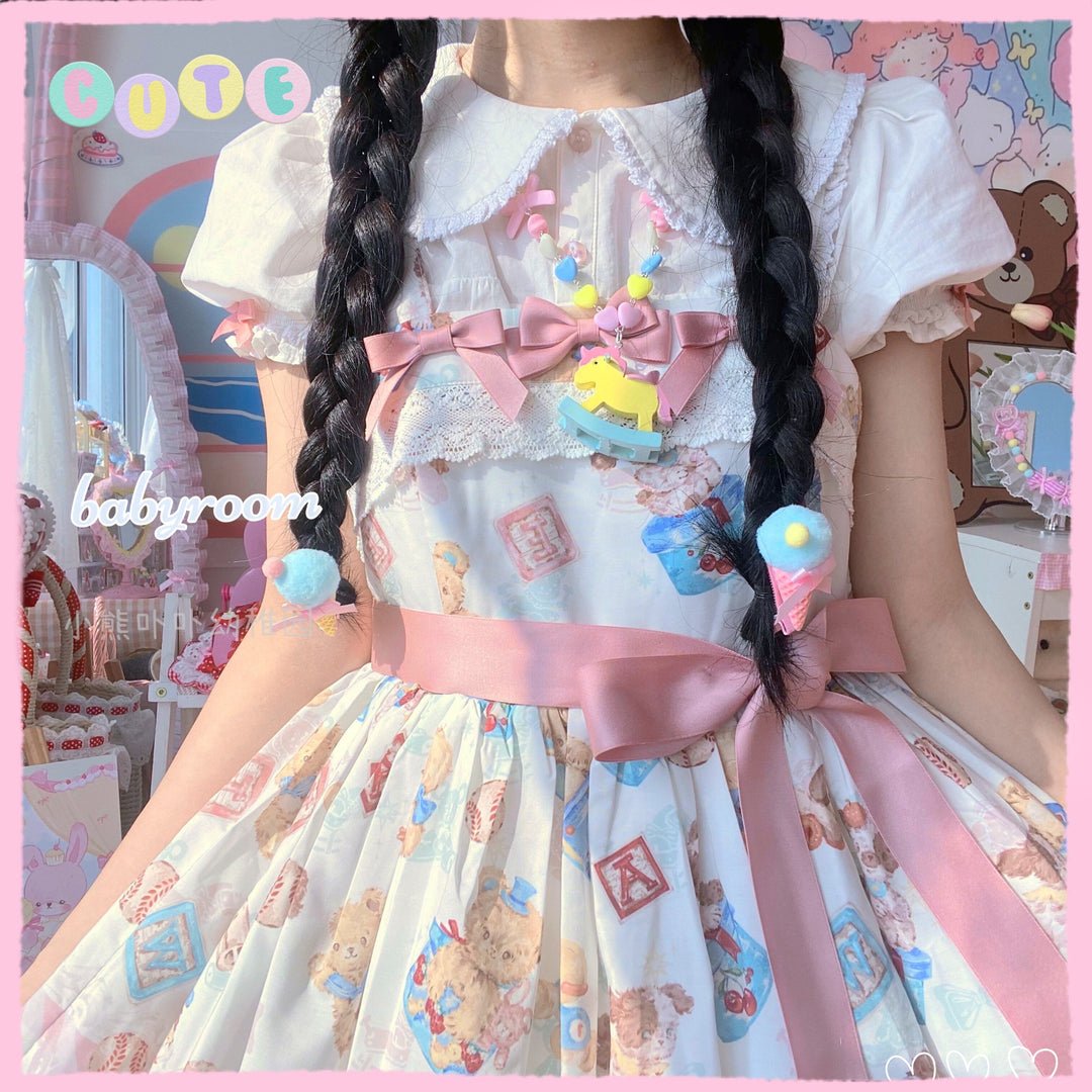 Bear Doll~Candy Color~Kawaii Lolita Cute Ice Cream Hair Clips   