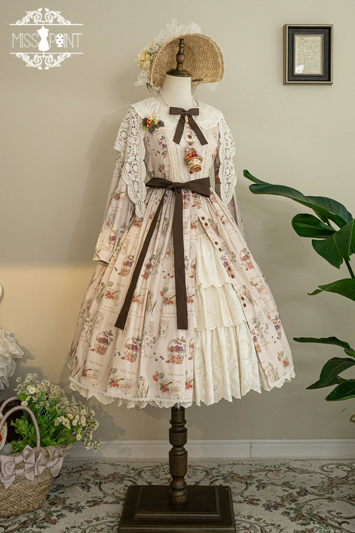 (Buyforme)Miss Point~Forest Lolita Lantern Sleeve OP Casual Dress 29482:342008
