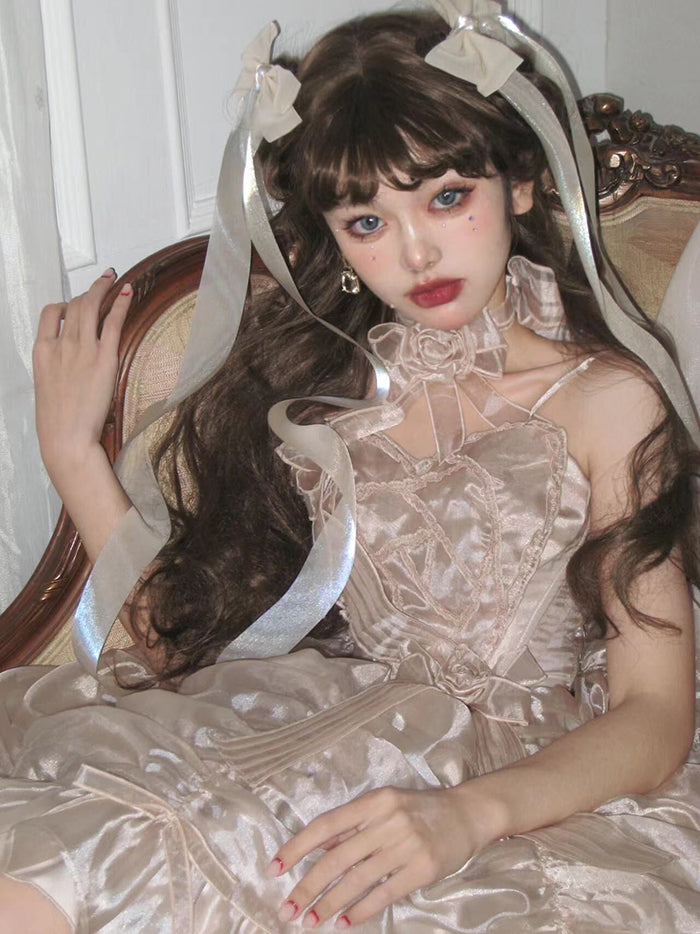 Alice Girl~Elegant Lolita JSK Multicolor Flounce Hemline   