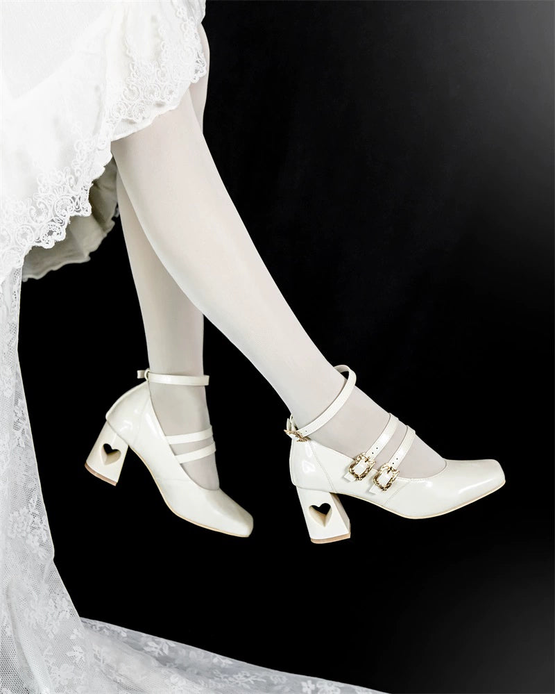 MR.Qiutian - Byron Manor - Elegant Lolita Shoes Thick Mid Heel Shoes