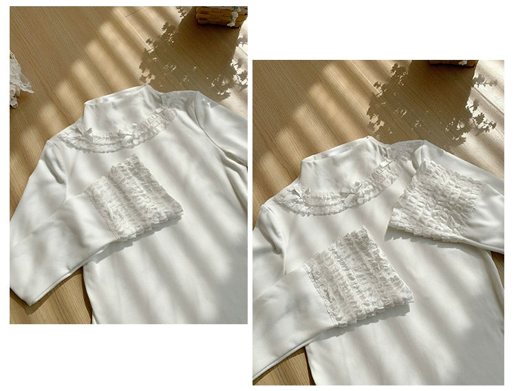 With PUJI - Snowfall - Winter Lolita Sweater Long Sleeve Knitted Innerwear 40528:670966