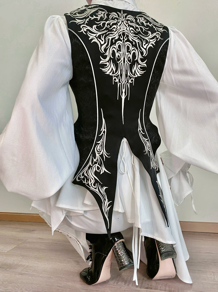 Luxury Banquet~Bloodline~Ouji Lolita Vest Prince Embroidery Irregular Vest