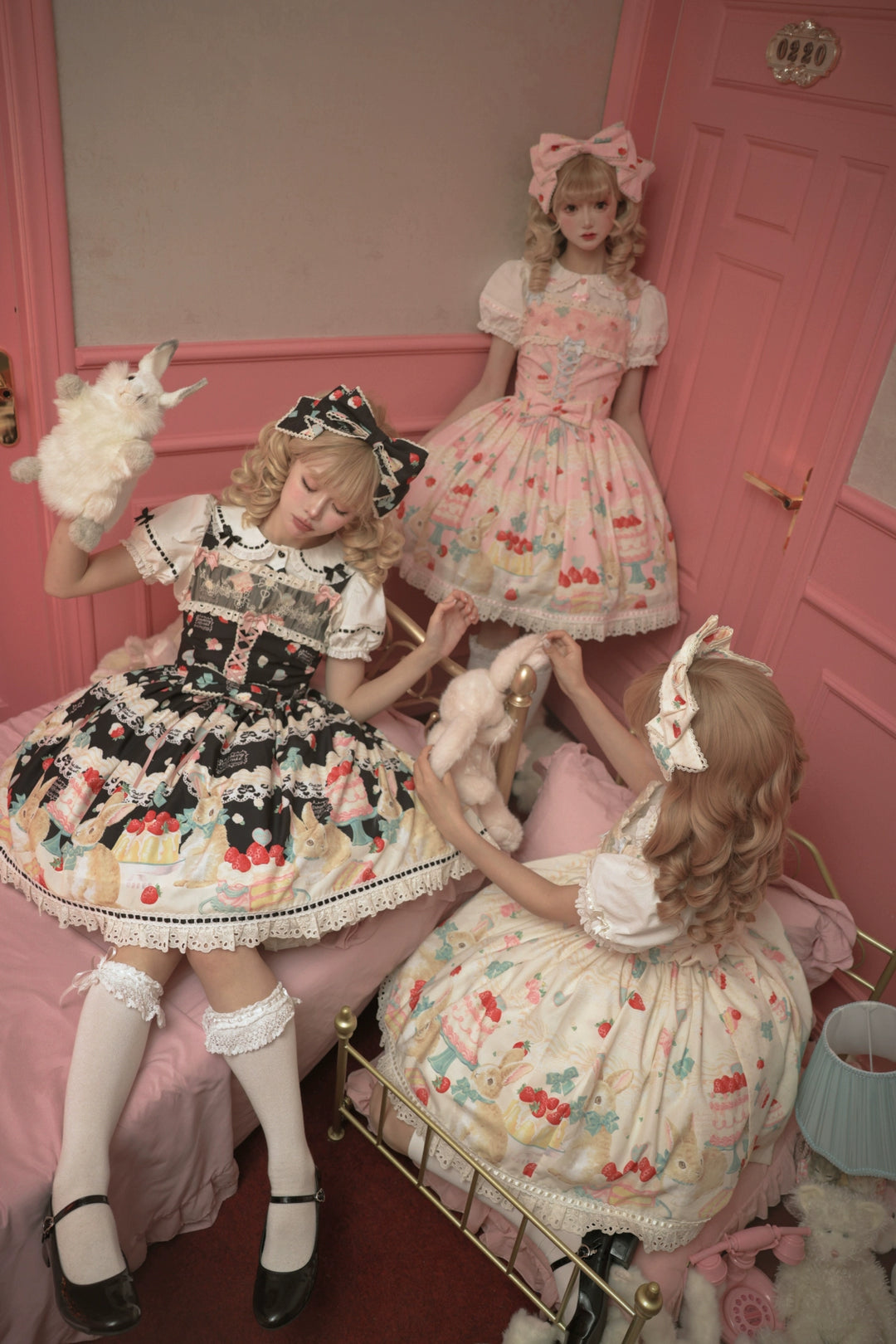 Dark Star Island~Honey Bunny Cake~Sweet Lolita JSK/OP/Strap SK/Shirt   