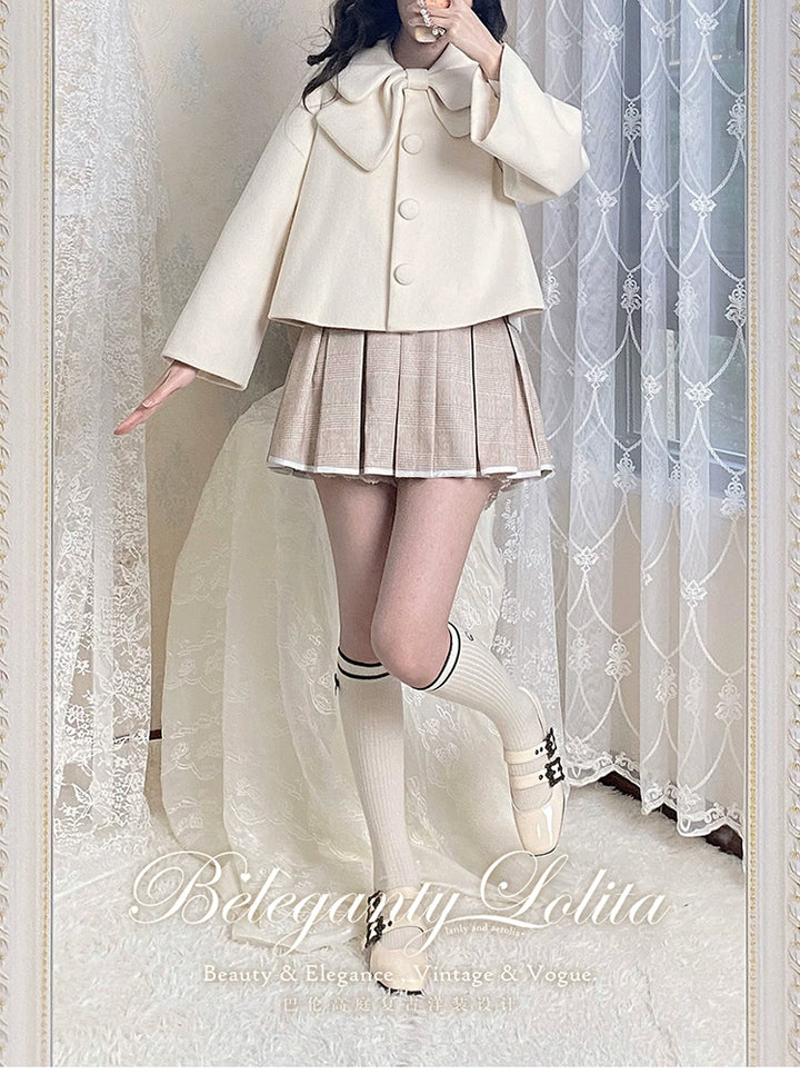 Beleganty~Annie~Retro Lolita Short Coat Woolen Bell Sleeve Outwear   