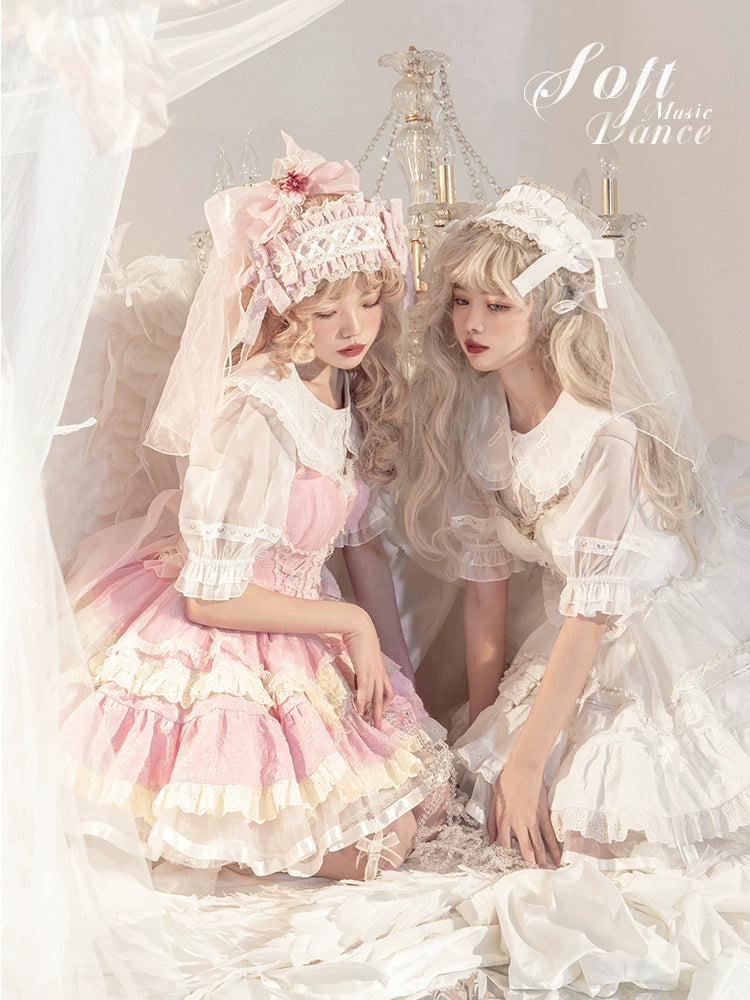 Honey Machine~Waltz~Sweet Lolita JSK Full Set Gothic Ballet Dress 36686:553994