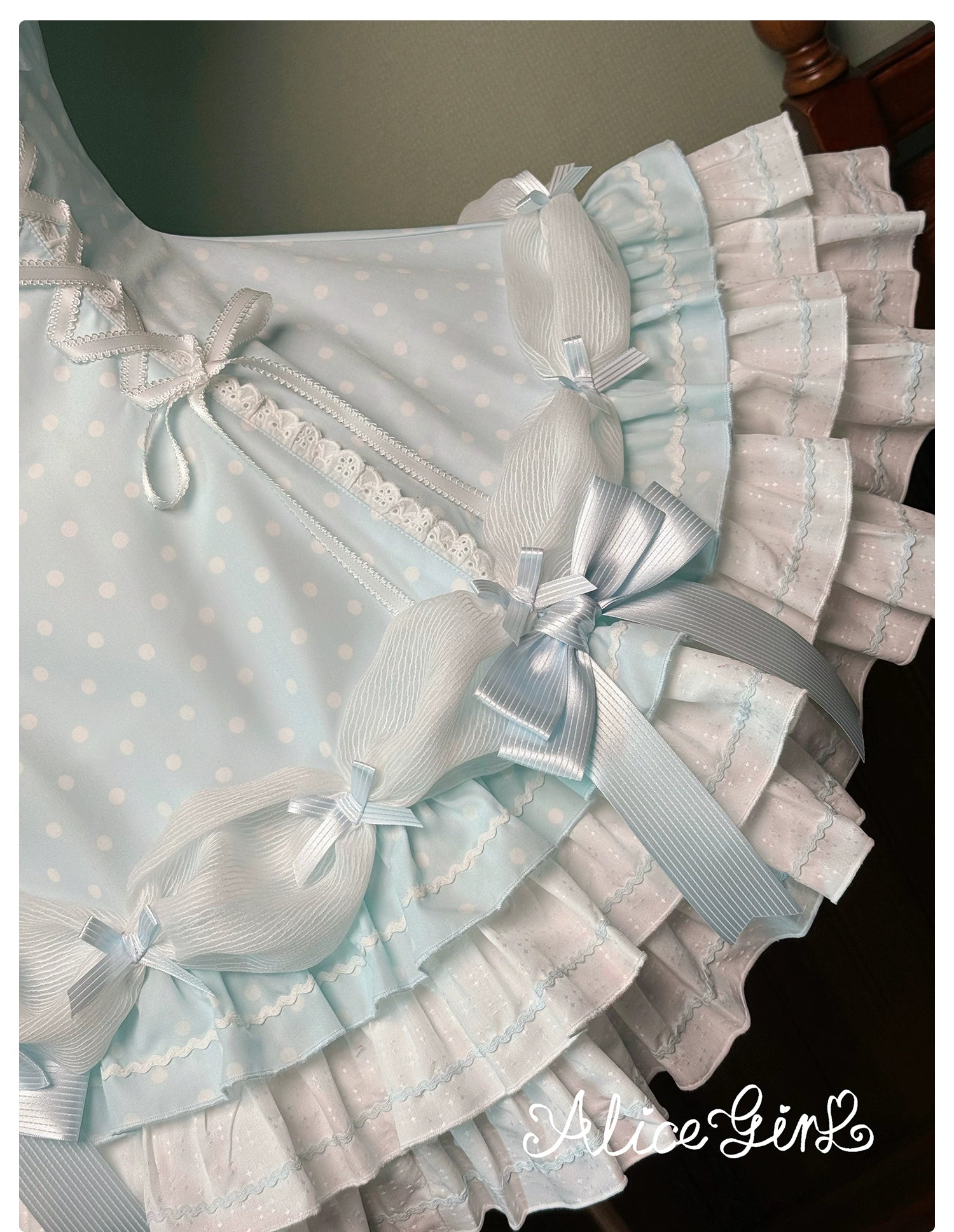 Alice Girl - Old School Polka Dots - Halter Neck Sweet Lolita OP Dress 43701:783534