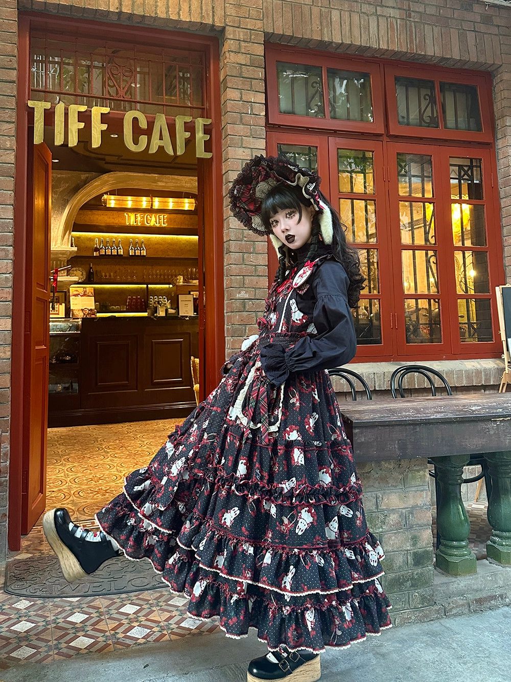 Miss Point - Forest Berry Bunny - Sweet Lolita JSK Elegant Bunny Print Dress 41972:721000