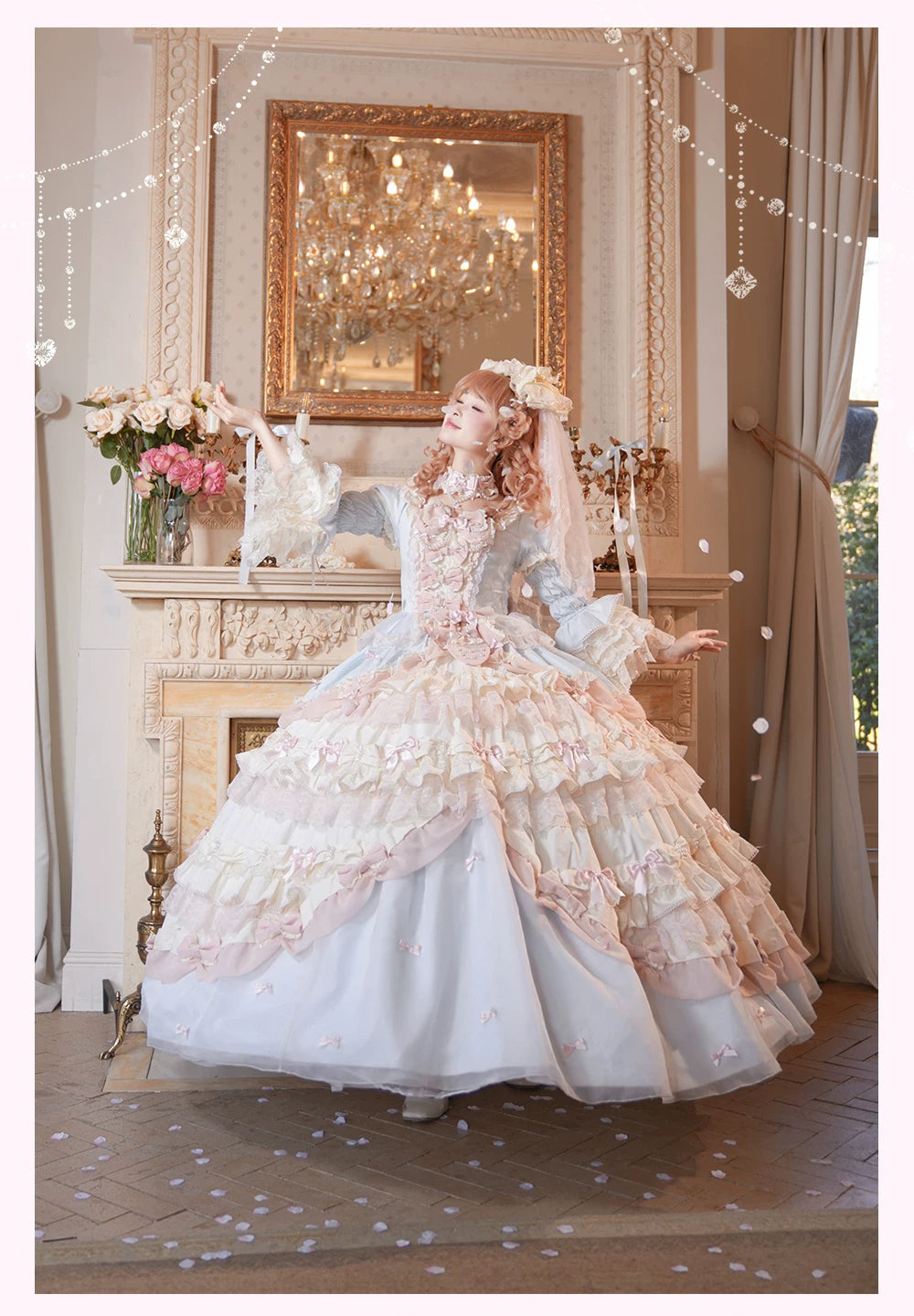 Strawberry Ribbon - Sweet Lolita Wedding Dress, Side Opening 44910:827495