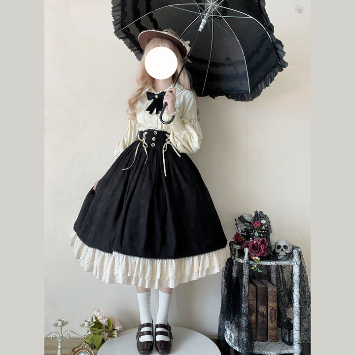 DMFS Lolita~Classic Lolita Blouse Mutton Sleeves Lolita Shirt