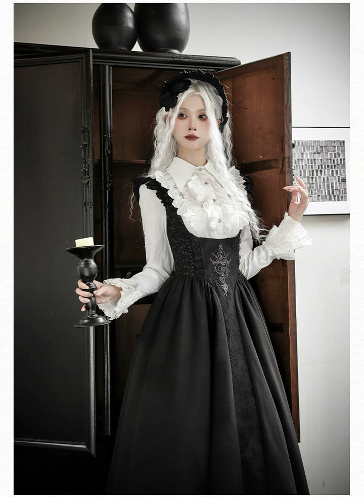 With PUJI~Poem of Dusk~Gothic Lolita Bust-supporting Dress Suit