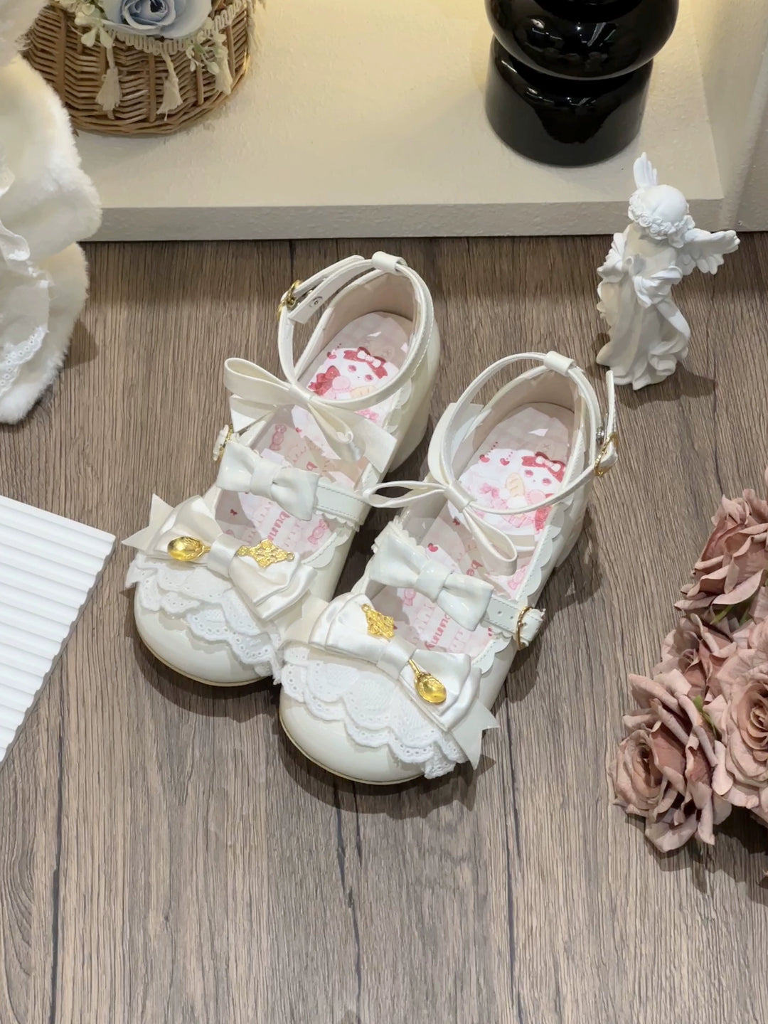 Beauty Bunny - Mousse Roll - Sweet Lolita Heel Shoes, Round Toe (Beige / 34 35 36 37 38 39 40) 43422:776317