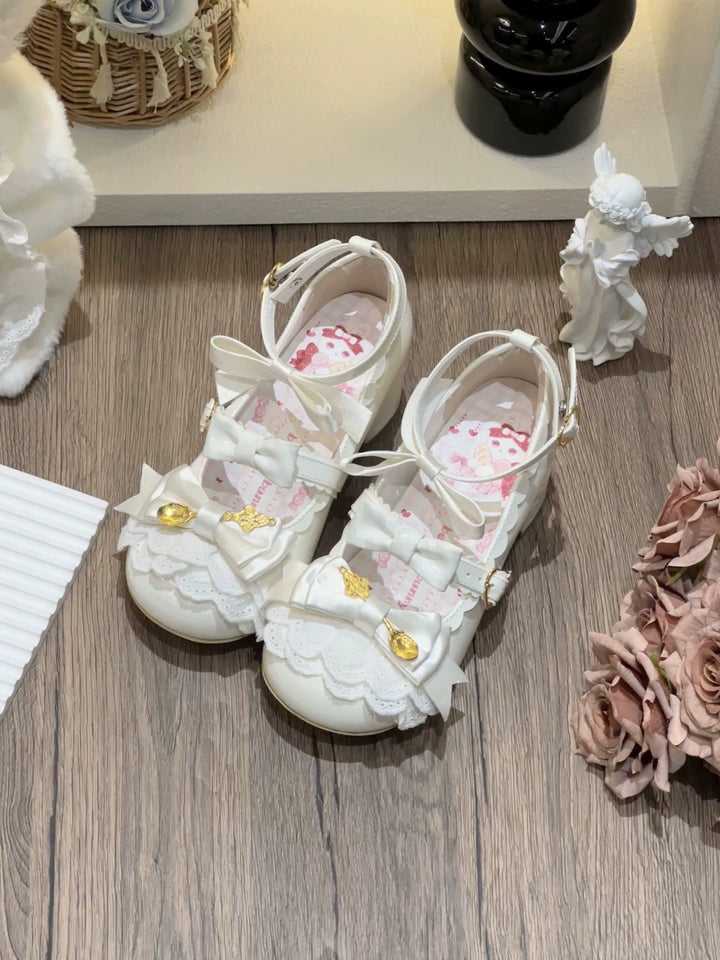 Beauty Bunny - Mousse Roll - Sweet Lolita Heel Shoes, Round Toe (Beige / 34 35 36 37 38 39 40) 43422:776317