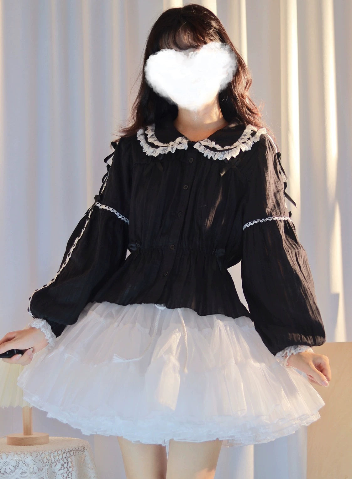 DMFS Lolita - Sweet Lolita Shirt Doll Collar Blouse High-waisted 39490:620644