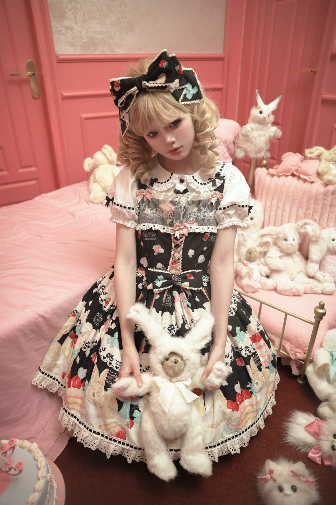 Dark Star Island~Honey Bunny Cake~Sweet Lolita JSK/OP/Strap SK/Shirt   