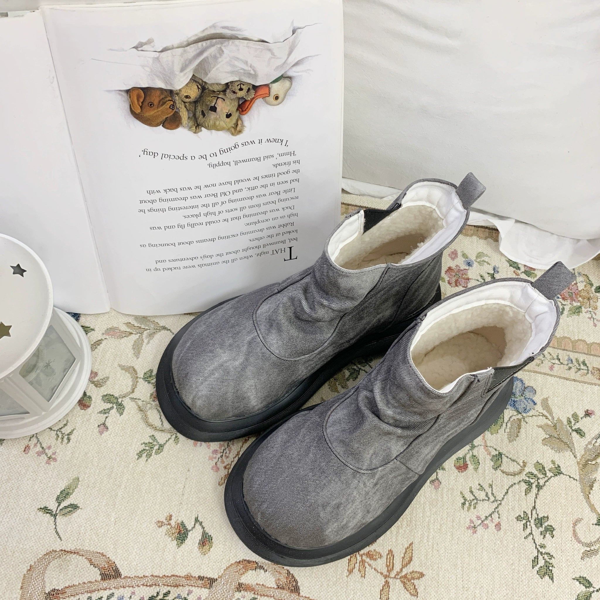 Dolly Doll~Ponyo~Winter Casual Lolita Boots Bow Thick Sole Shoes 32676:407906