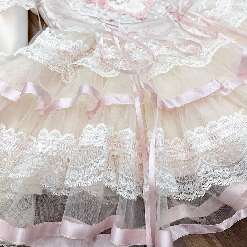 Mademoiselle Pearl~Silk Ballet~Kid Lolita JSK Dress Flower Wedding Lolita Dress   