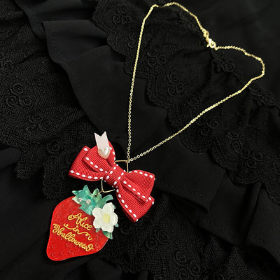 (Buyforme)Halloween Alice~Lolita Strawberry Accessory Set retro necklace  